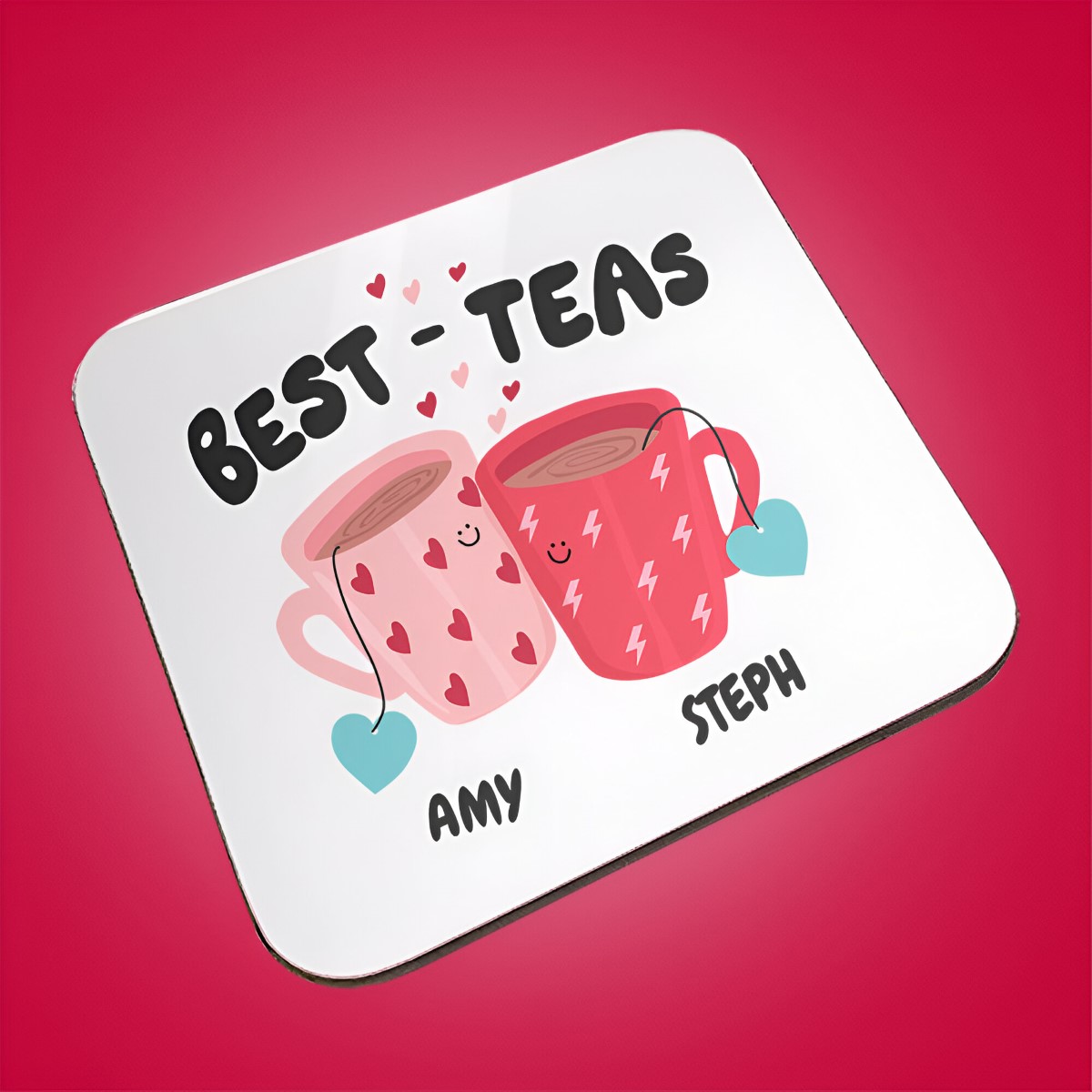 Personalised Best-Tea Coaster - Click Image to Close