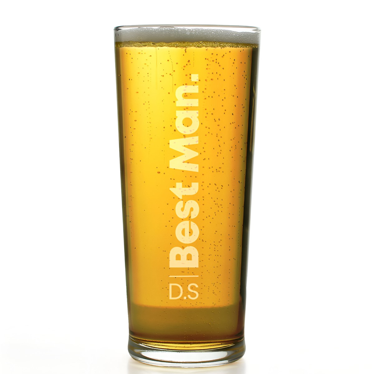 Personalised Wedding Groomsmen Pint Glass Choose Option - Click Image to Close