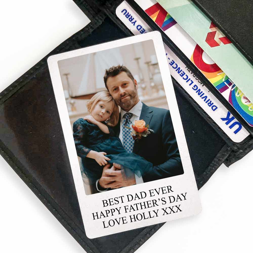 Personalised Metal Photo Wallet Card With Message - Click Image to Close