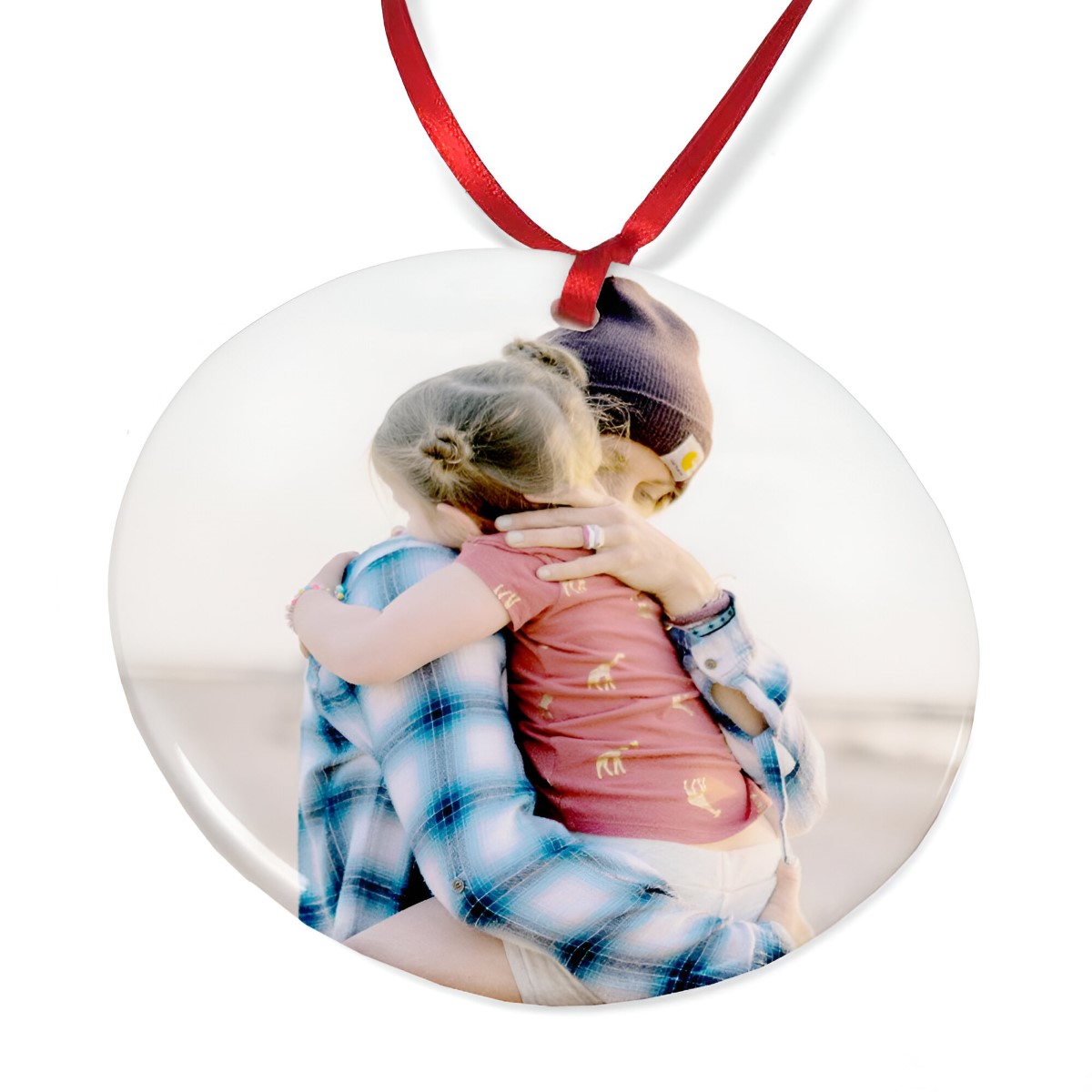 Personalised Round Ceramic Photo Bauble Decoration - Click Image to Close