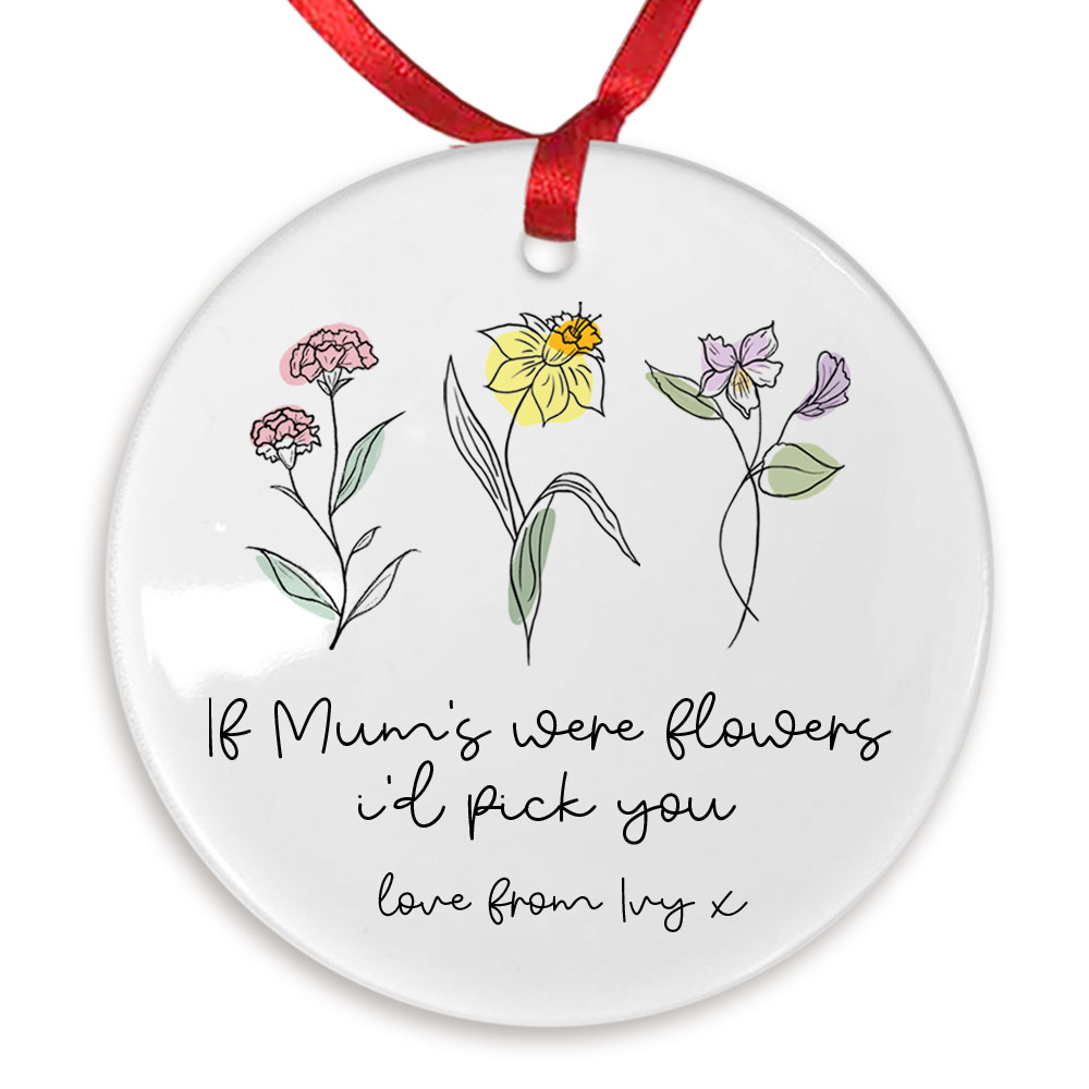 Personalised If Mum's Were Flowers Ceramic Keepsake - Click Image to Close