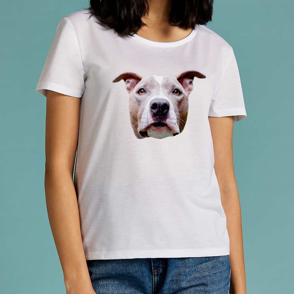 Pet Face Photo Upload T-Shirt Live Preview - Click Image to Close