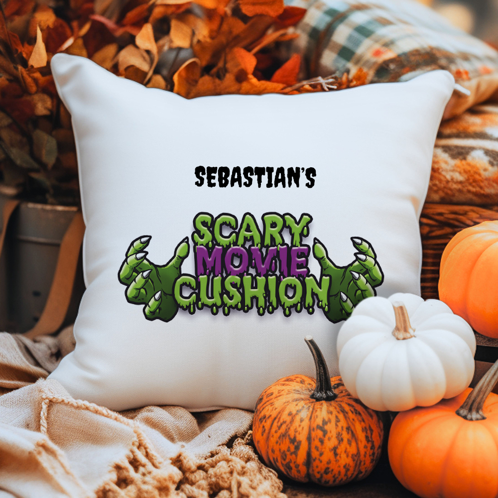 Personalised Scary Movie Cushion - Click Image to Close