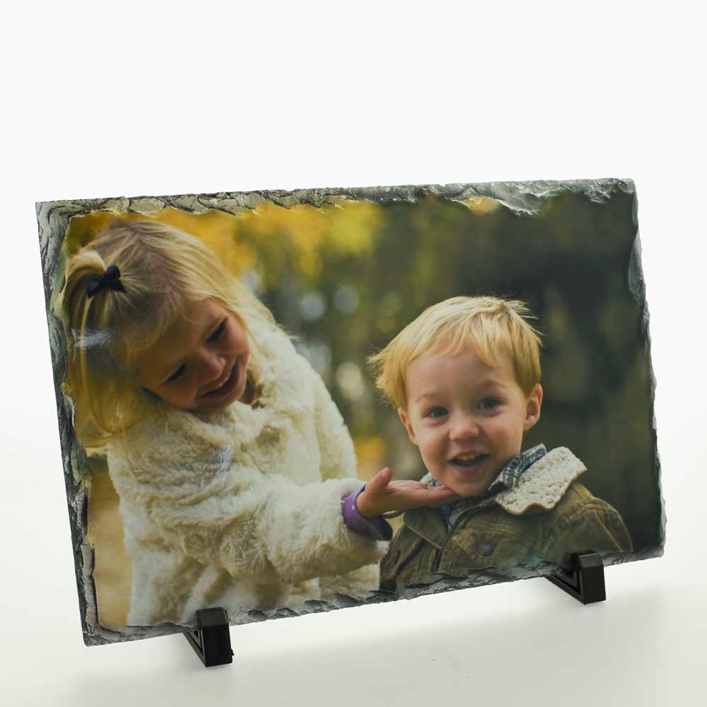 Personalised Photo Print Rock Slate Frame - Click Image to Close
