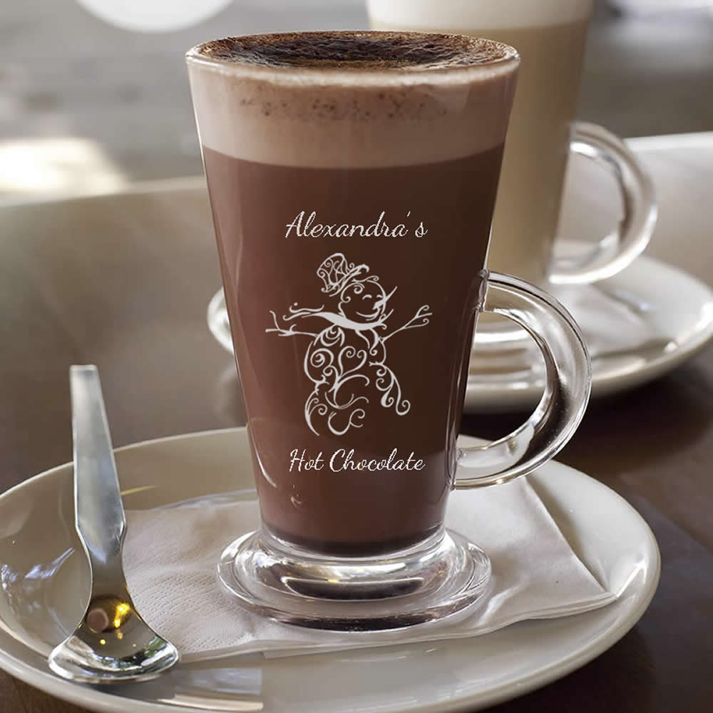 Personalised Snowman Latte Mug - Click Image to Close