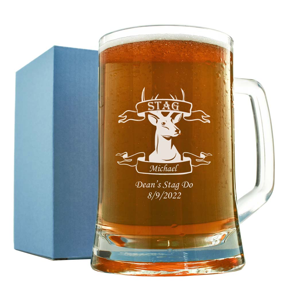Personalised Stag Pint Tankard - Click Image to Close