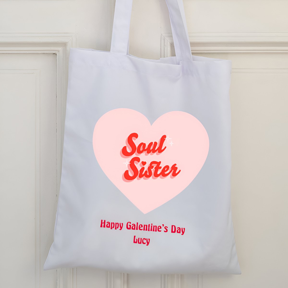 Personalised Galentine's Soul Sister Tote Bag - Click Image to Close