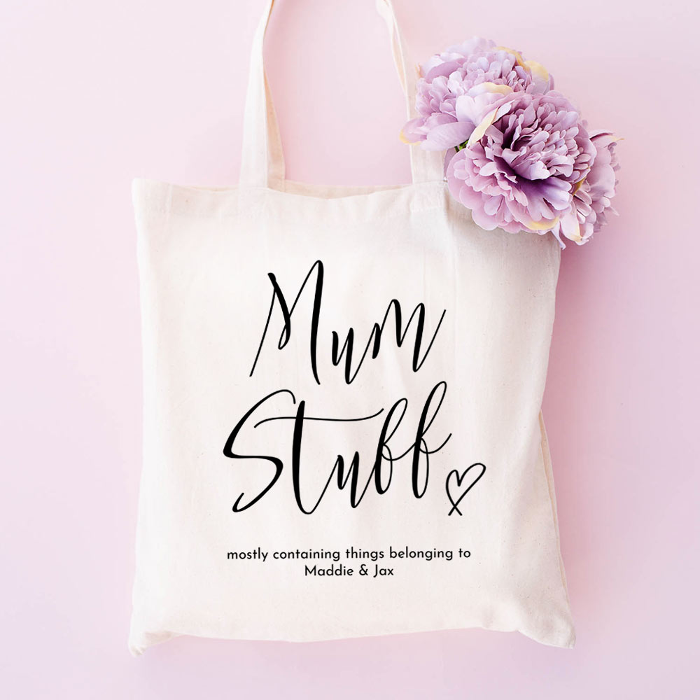 Personalised Mum Stuff Tote Bag - Click Image to Close
