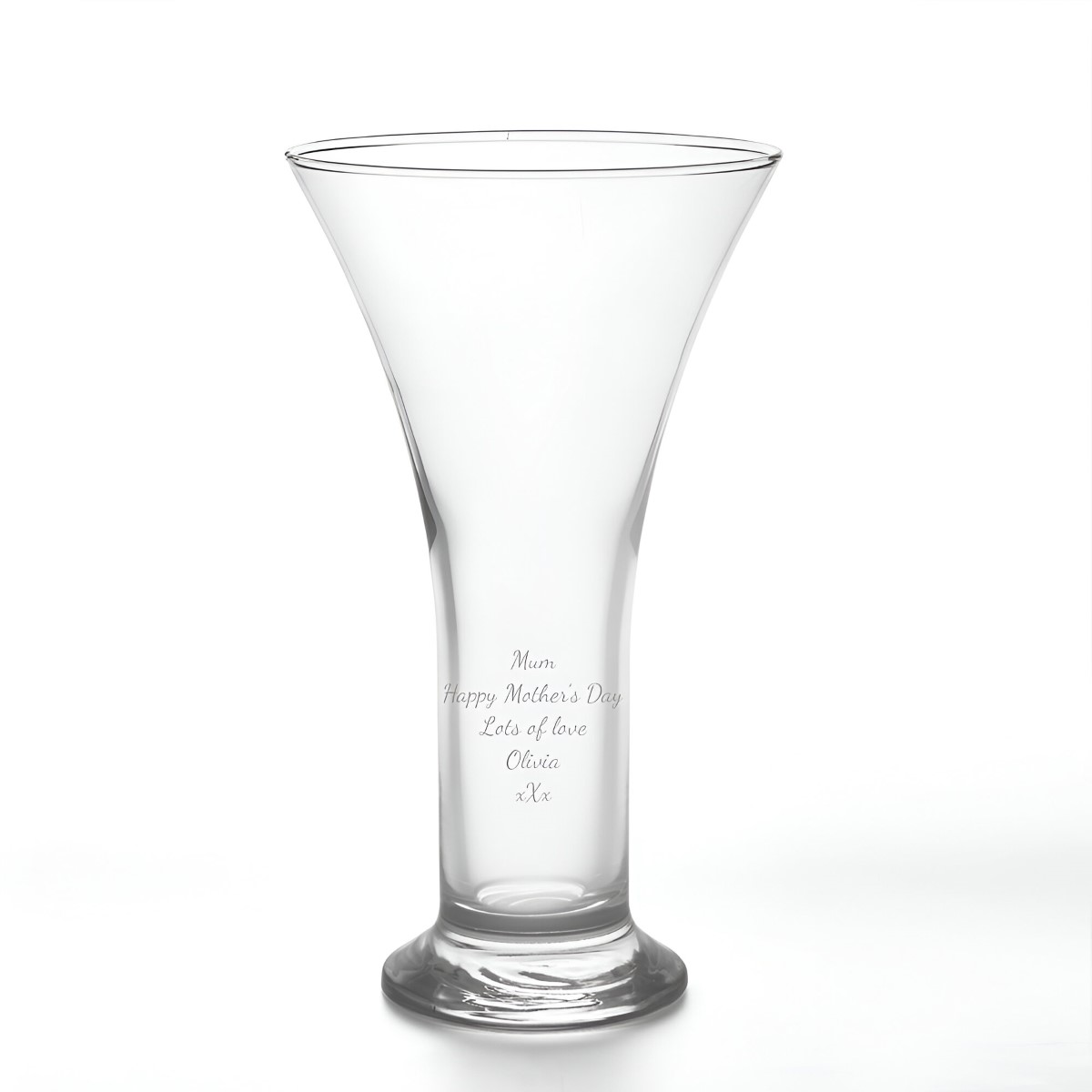 Personalised Engraved Trumpet Vase 27cm - Click Image to Close