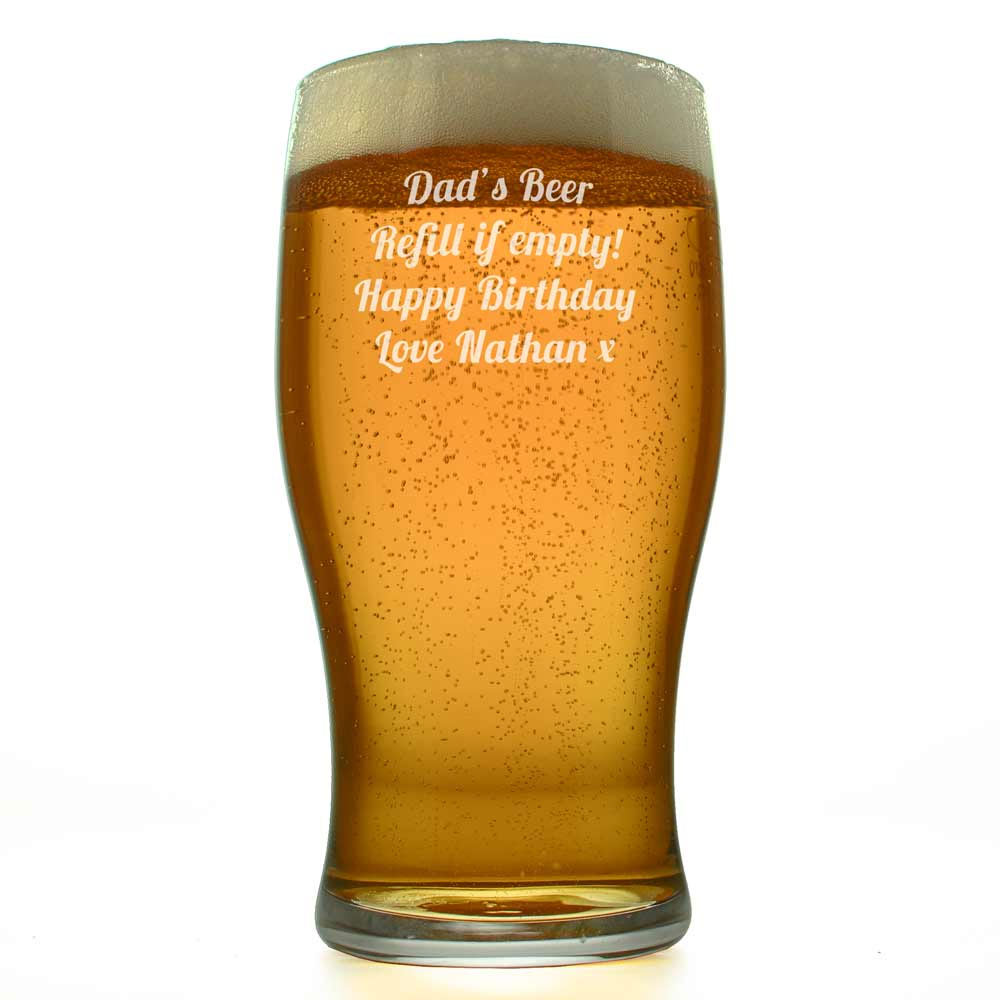 Engraved Beer Glass Personalised Pint Glass - Click Image to Close