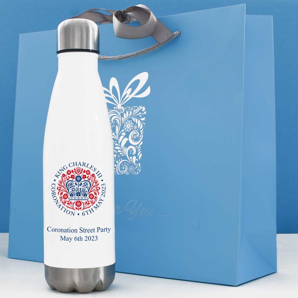 Personalised King Charles III Coronation 2023 Water Bottle - Click Image to Close