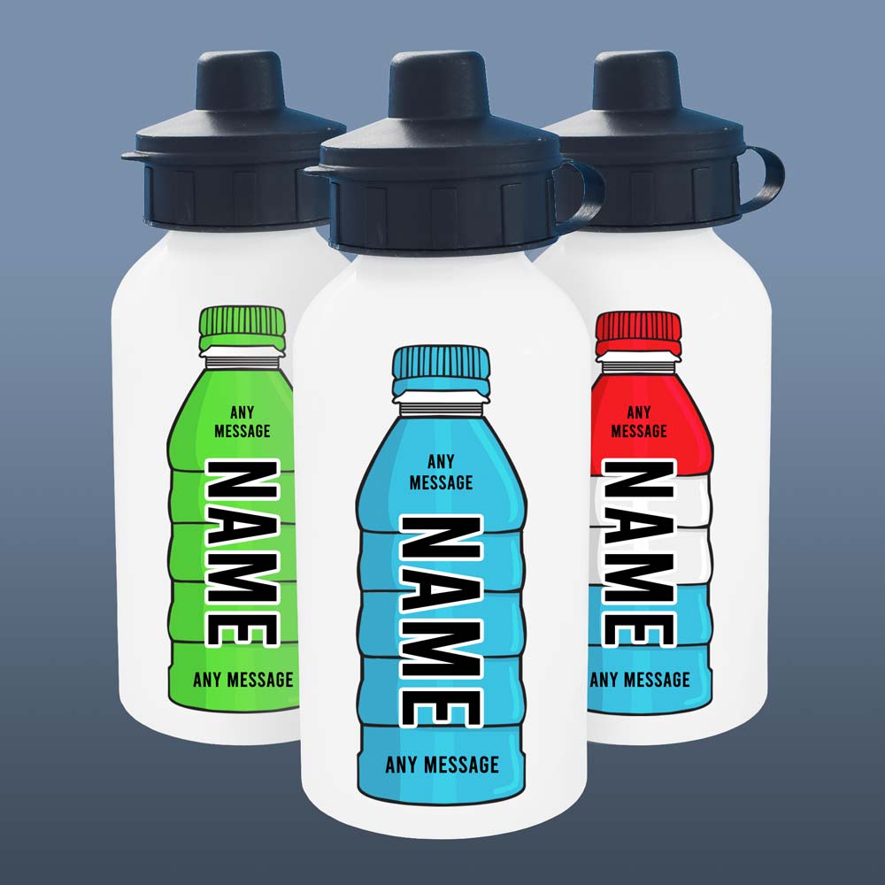Personalised Hydration Kids Water Bottle 400ml Choose Colour - Click Image to Close