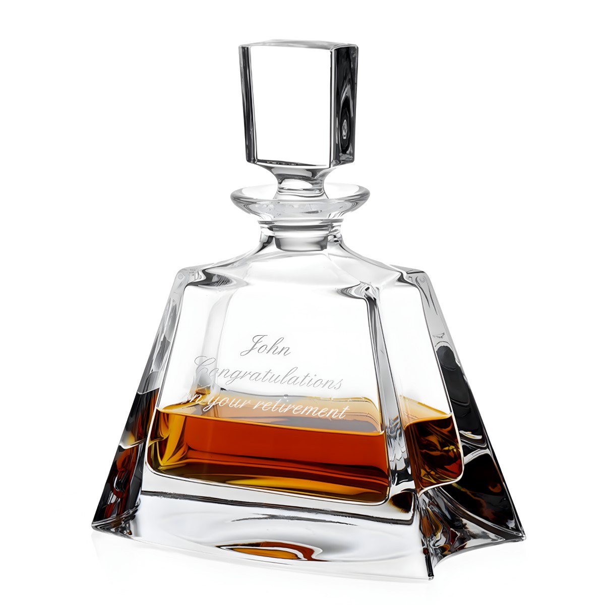 Personalised Wide Square Decanter - Click Image to Close