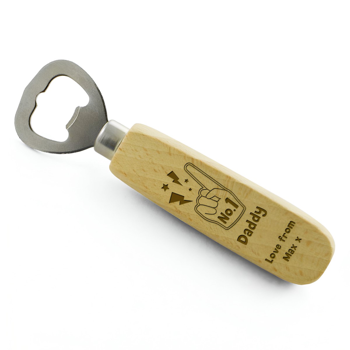 Custom Wooden Bottle Opener No1 Daddy - Click Image to Close