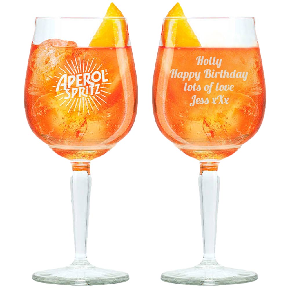 Personalised Aperol Spritz Glass 450 ml - Click Image to Close