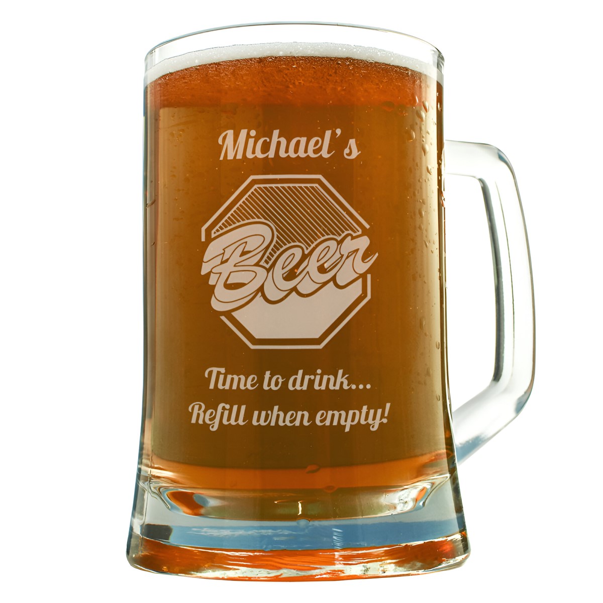 Personalised Beer Badge Tankard - Click Image to Close