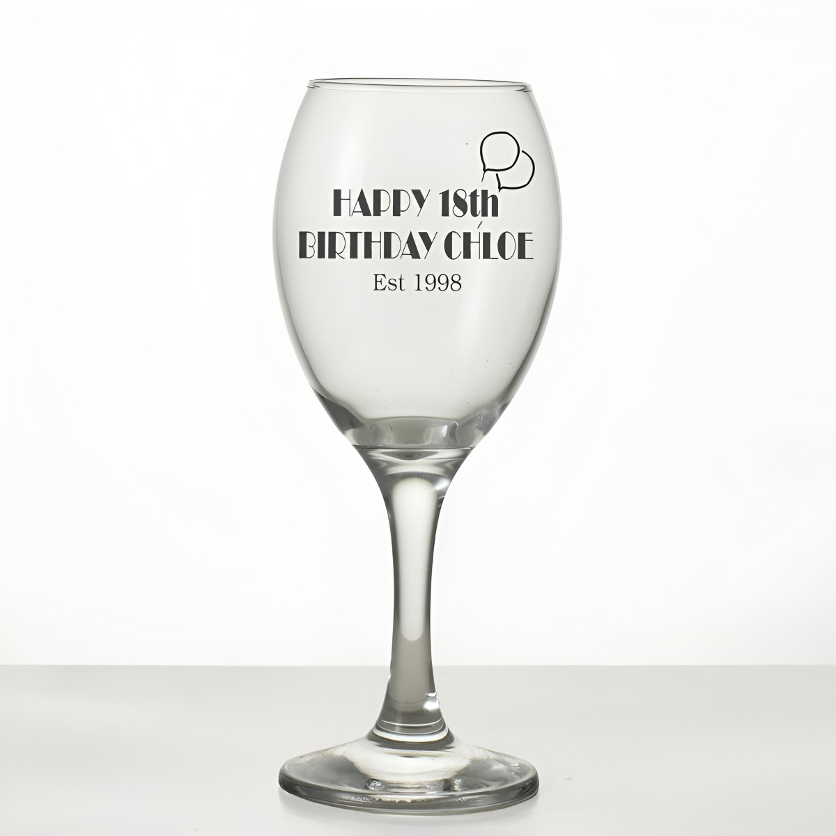 Birthday Wine Glass - Click Image to Close