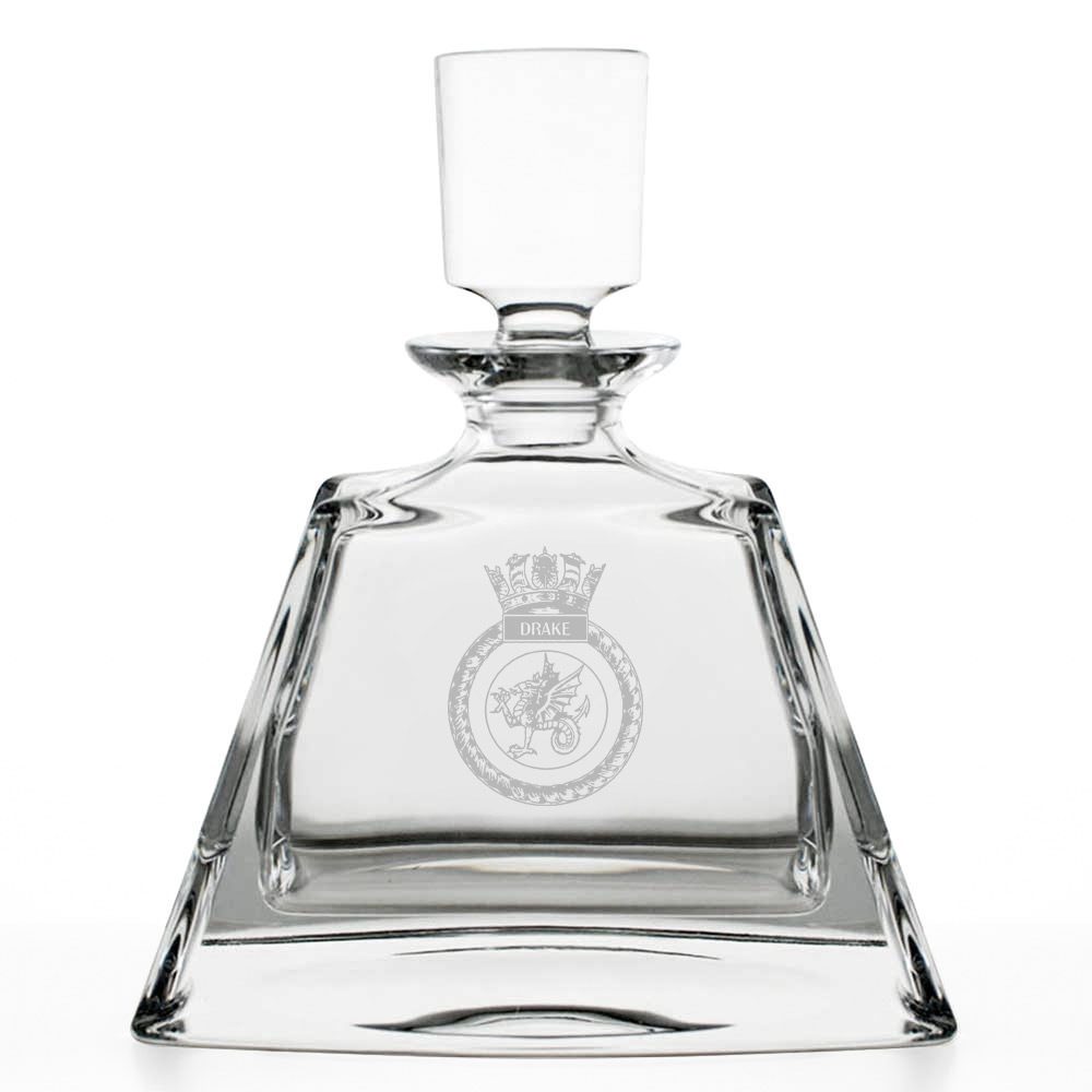 Logo Engraved Personalised Lead Crystal Boston Decanter - Click Image to Close