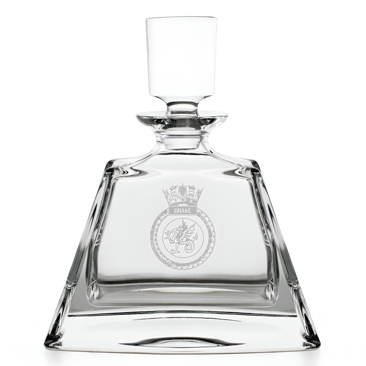 Logo Engraved Personalised Lead Crystal Boston Decanter - Click Image to Close