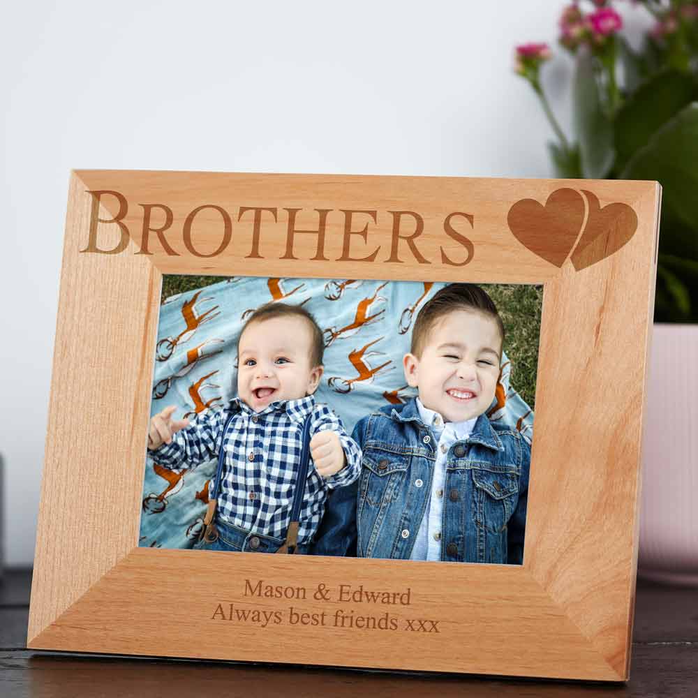 Brothers Photo Frame Personalised - Click Image to Close