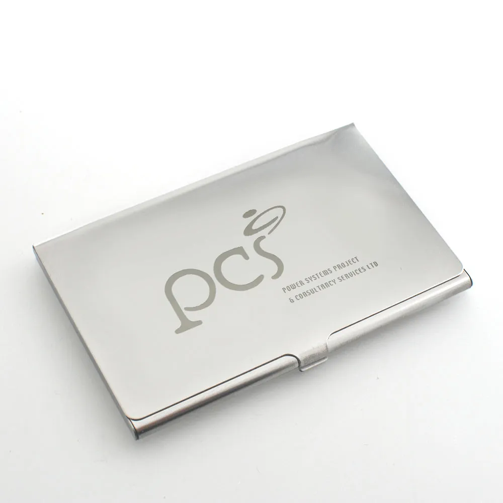 Logo Engraved Personalised Business Card Holder - Click Image to Close