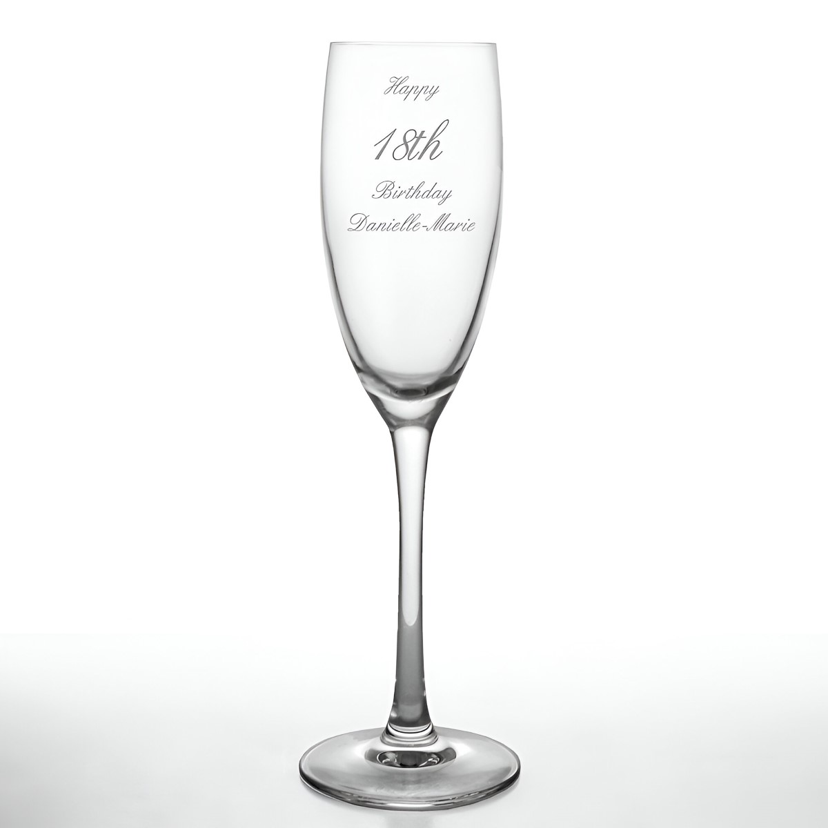 Birthday Personalised Glass Flute - Click Image to Close