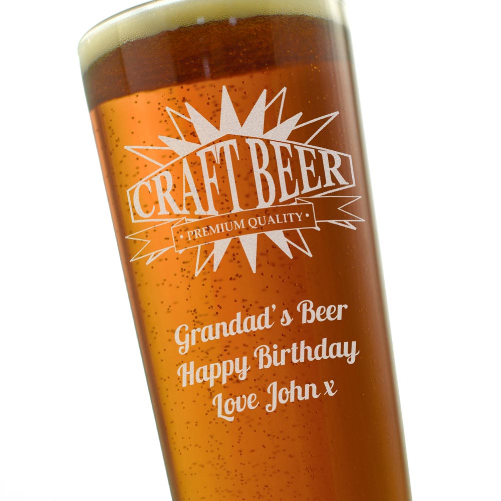 Personalised Craft Beer Straight Pint - Click Image to Close