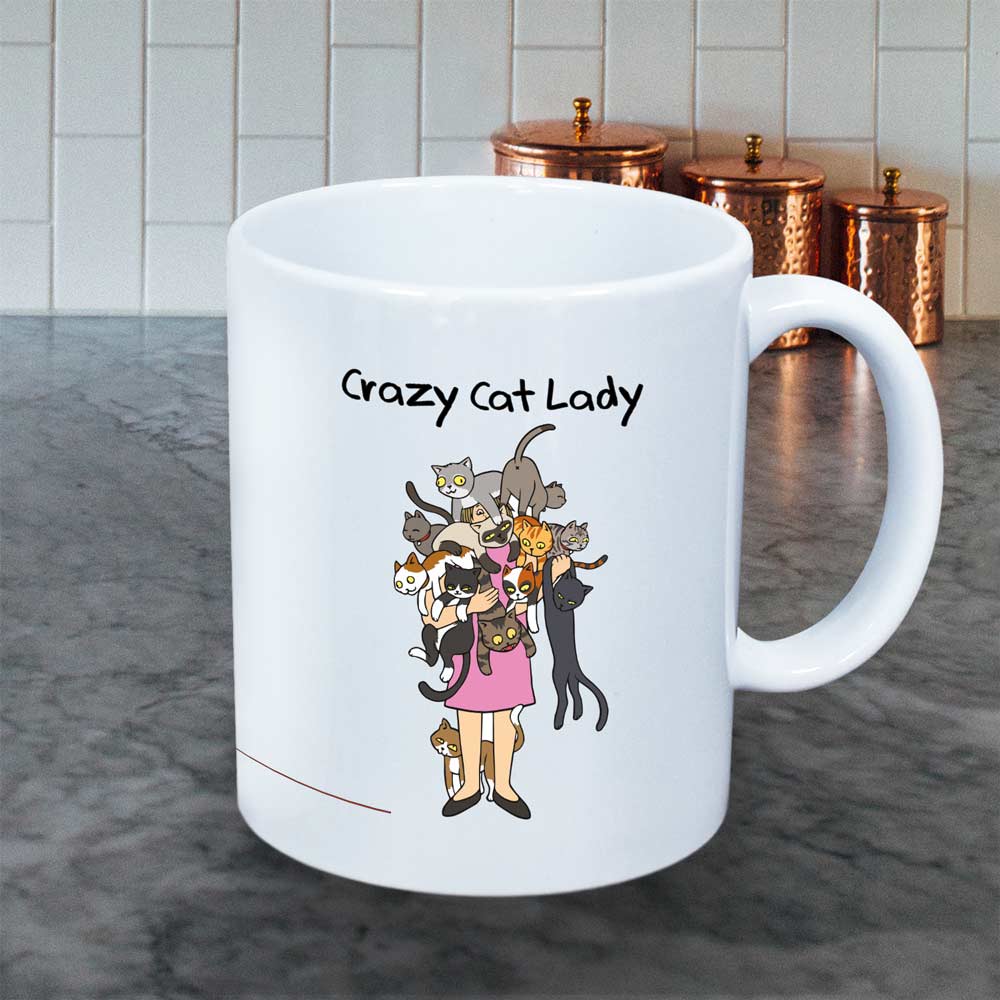 Personalised Mug - Crazy Cat Lady - Click Image to Close