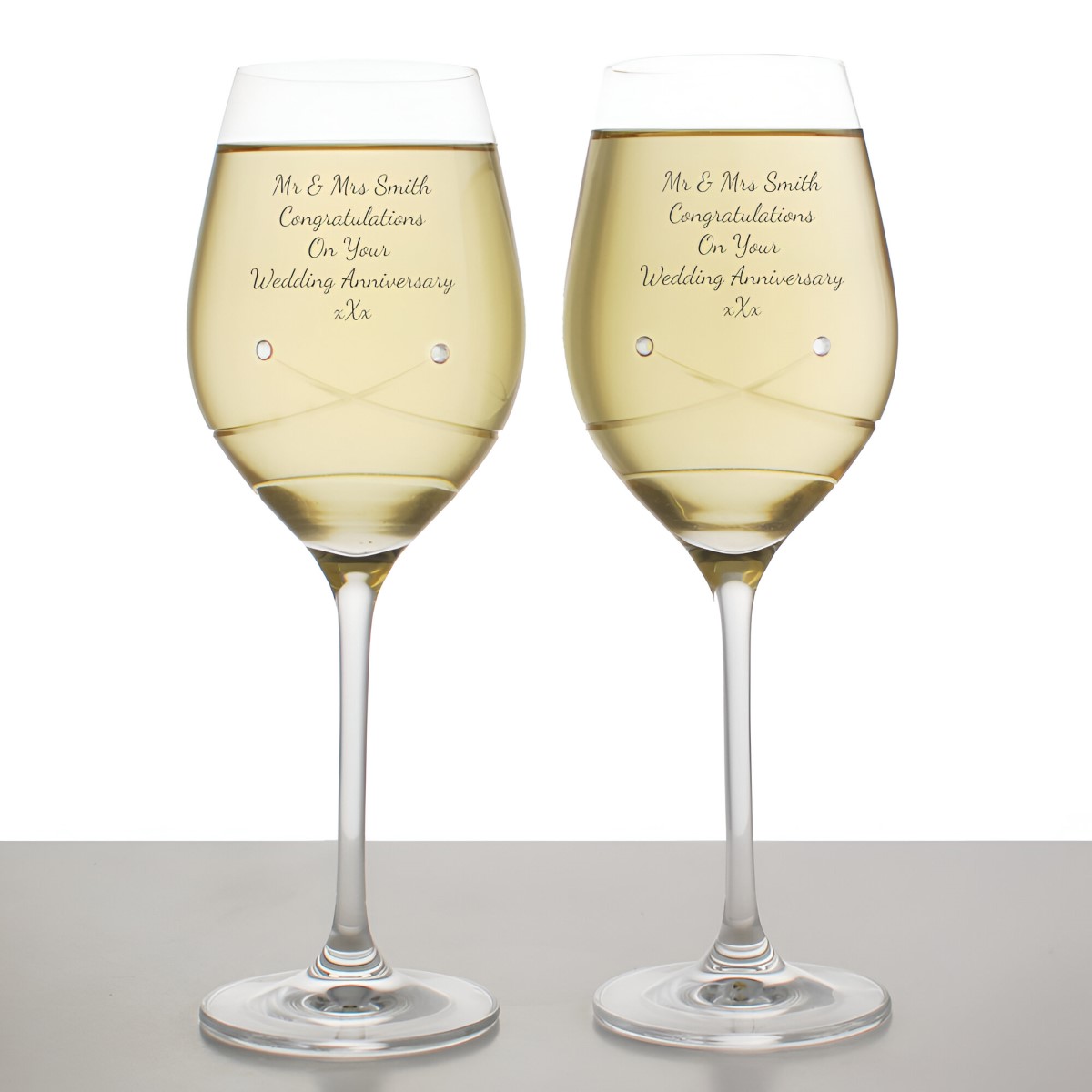 Personalised Crystal Wine Glasses
