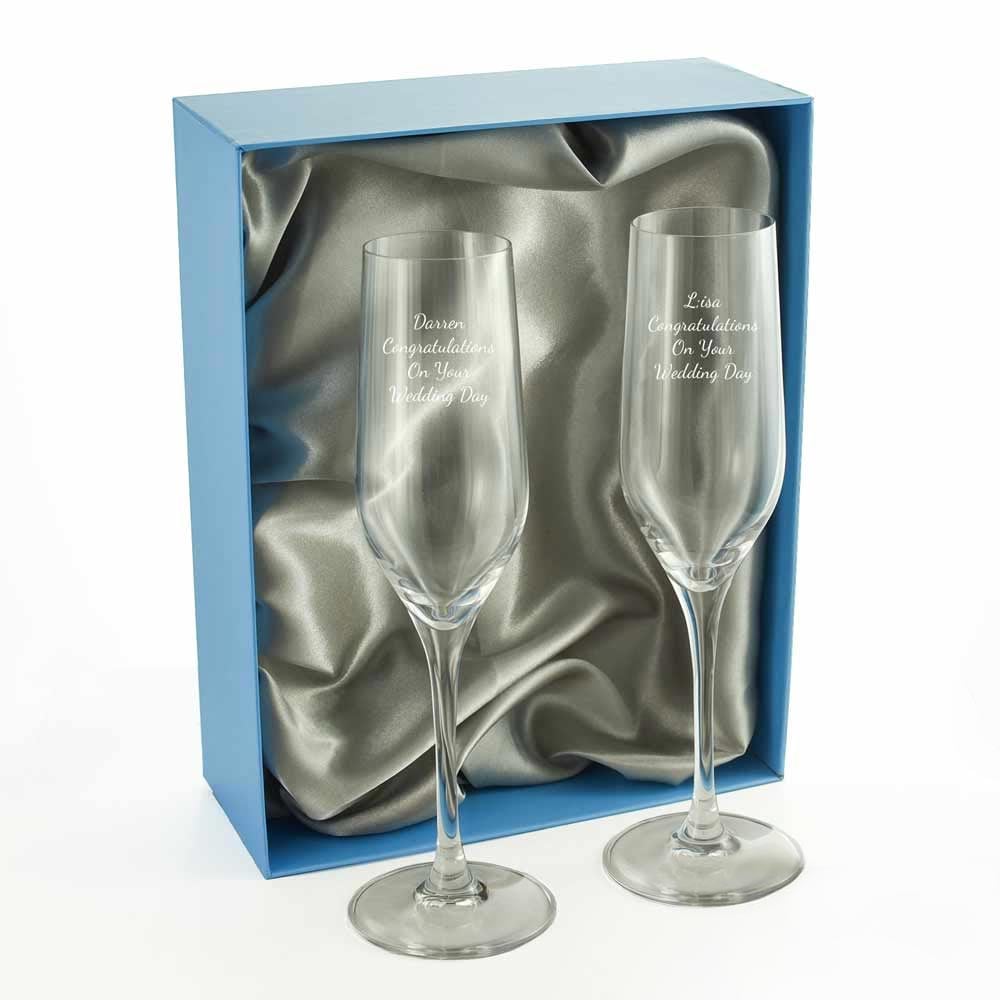 Personalised Dartington Champagne Flutes - Click Image to Close