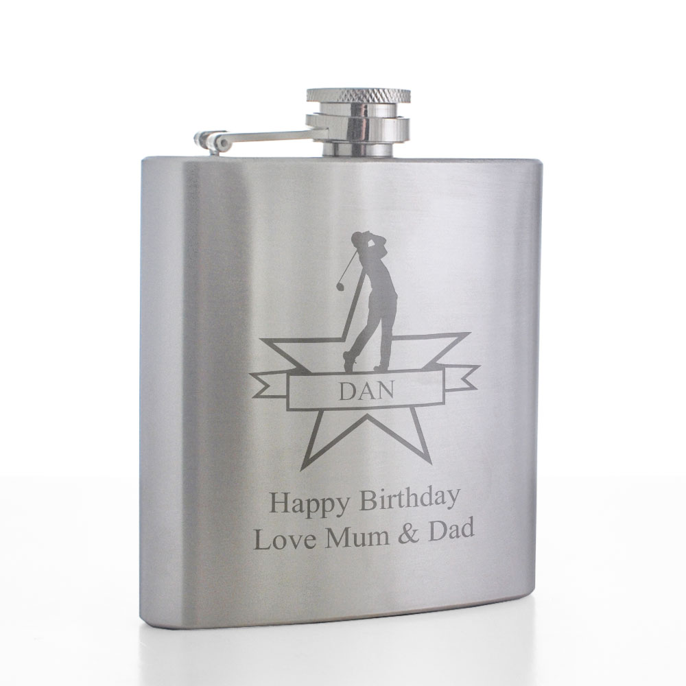 Golf Hip Flask Personalised Golf Gifts - Click Image to Close
