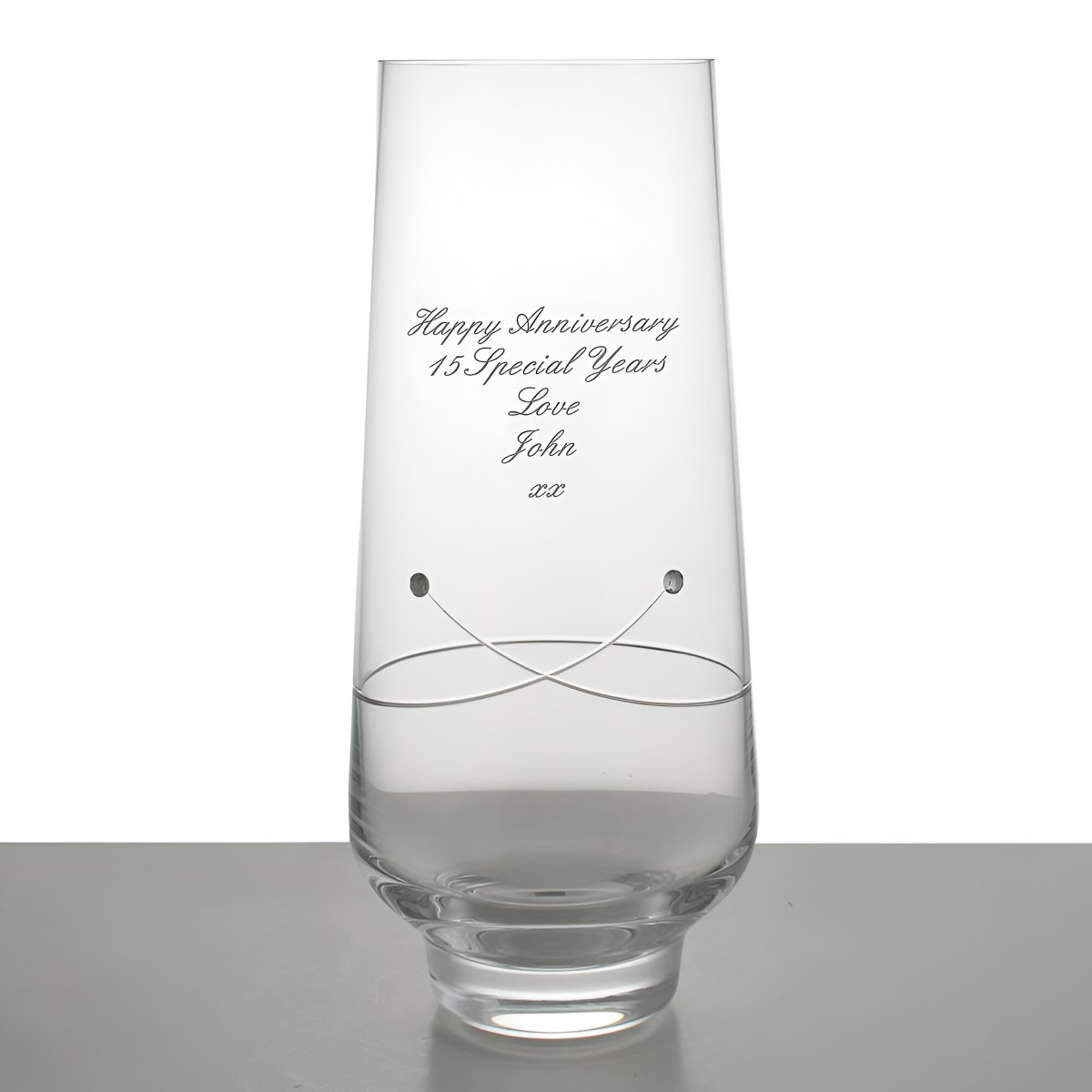 Personalised Diamante Celebration Vase - Click Image to Close