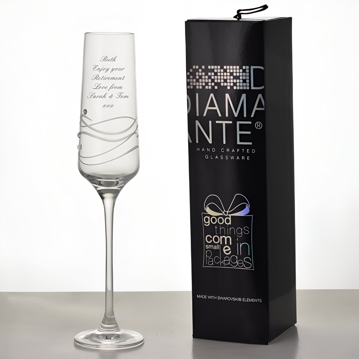Personalised Swarovski Champagne Flute Buy Online Today!
