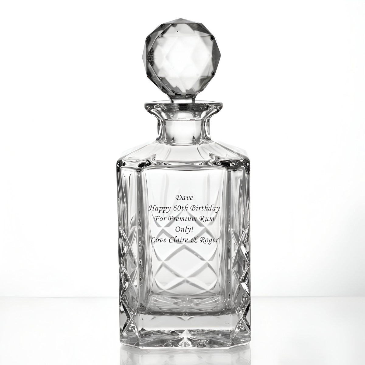 Engraved Crystal Decanter Next Day Delivery Any Logo Engraved
