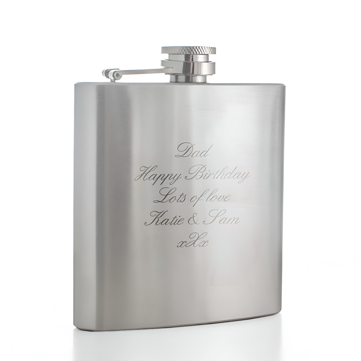 Stainless Steel Personalised Hip Flask - Click Image to Close