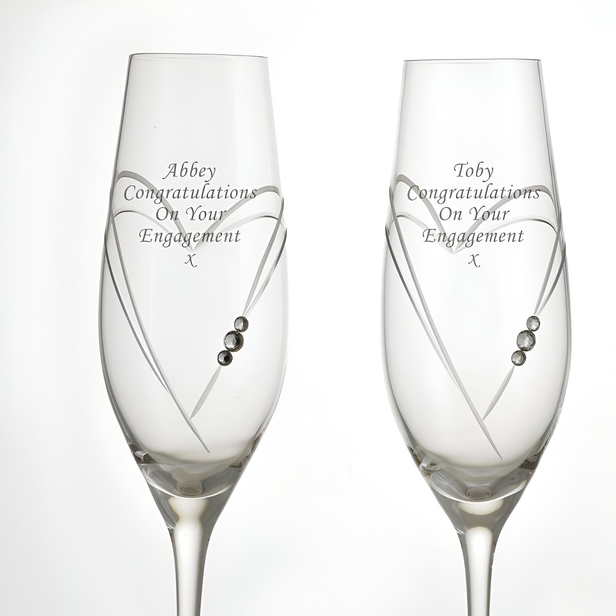 champagne glasses with hearts