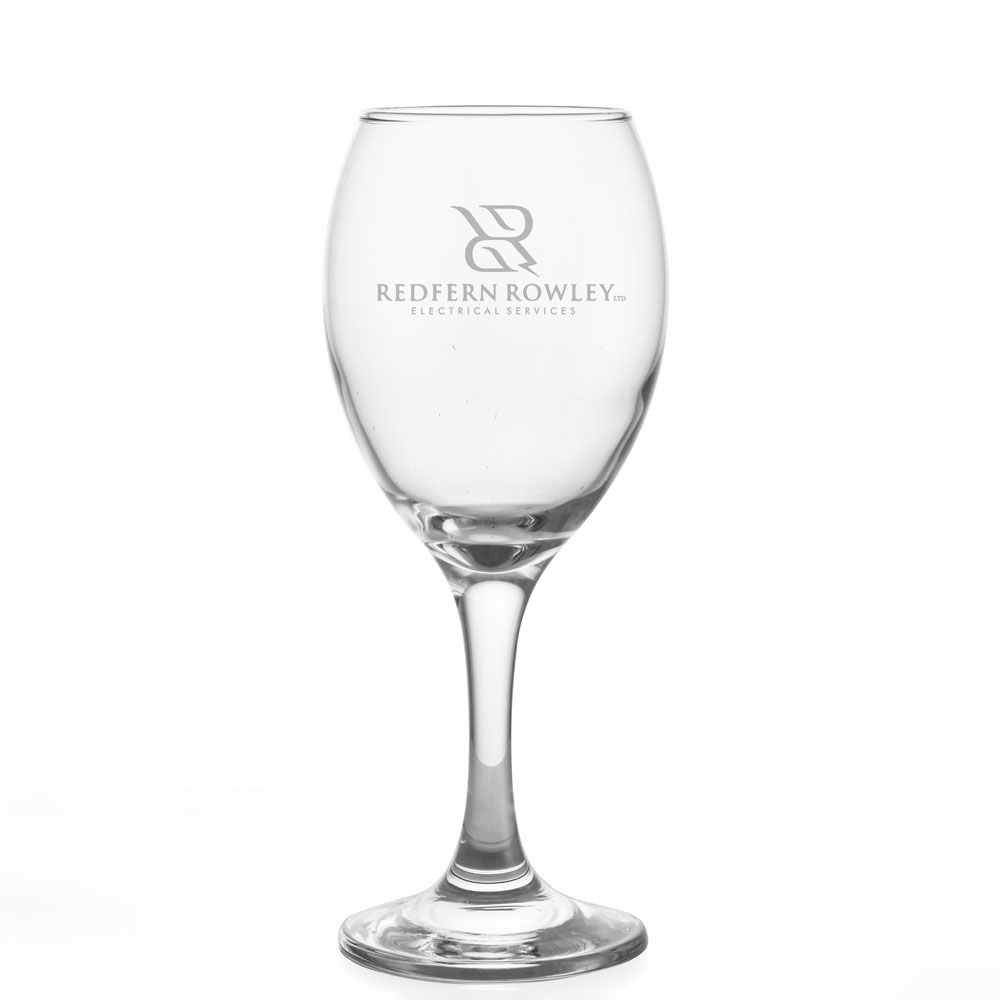 Logo Engraved Personalised Wine Glass - Click Image to Close