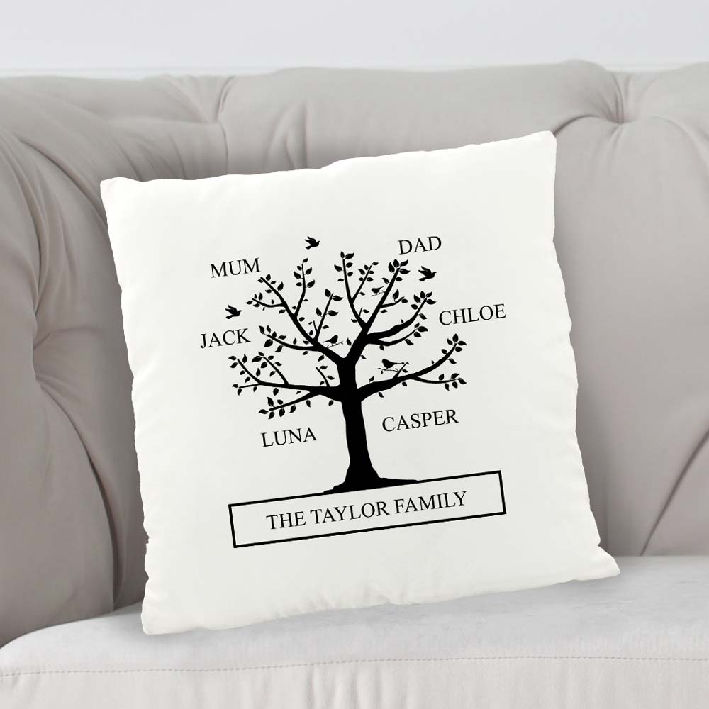 Personalised Cushion - Family Tree - Click Image to Close