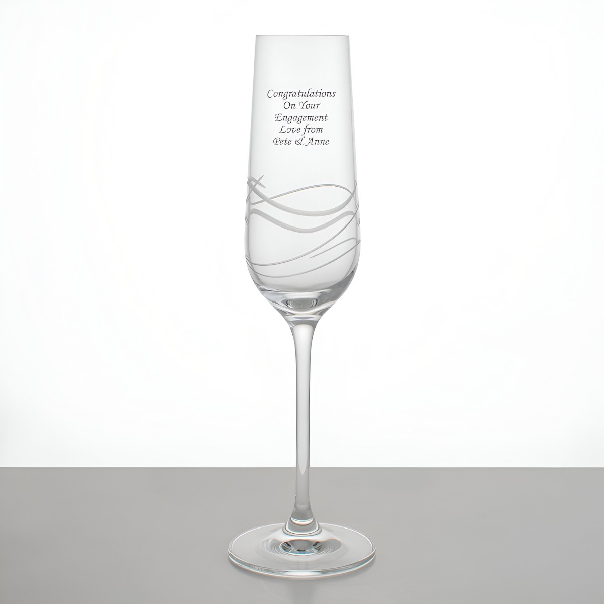 swirl champagne flutes