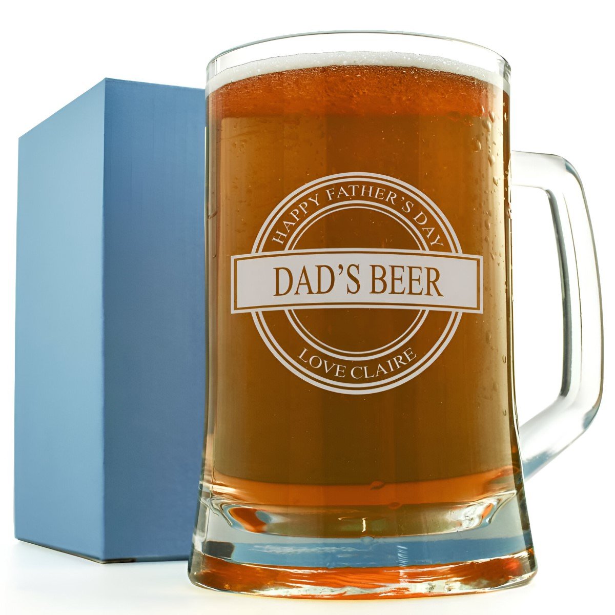 Personalised Father's Day Pint Glass Gift - Click Image to Close