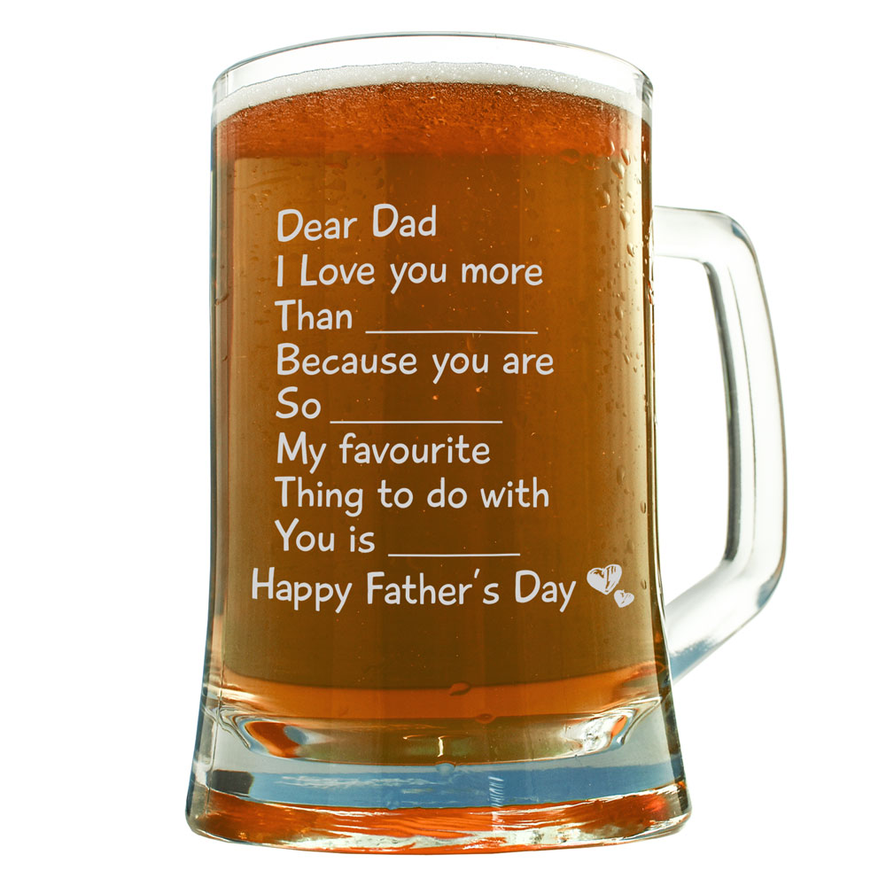 Personalised 'Fill In the Blanks' Fathers Day Tankard - Click Image to Close