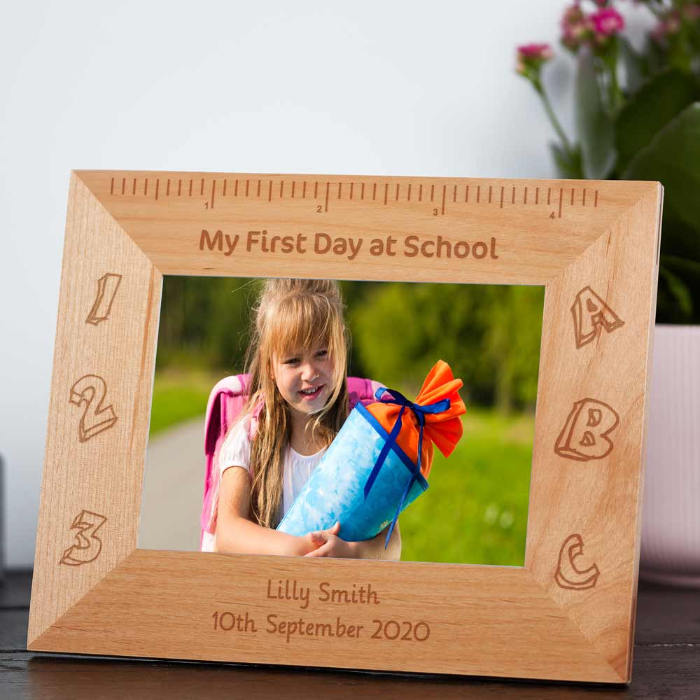 First Day At School Personalised Photo Frame - Click Image to Close