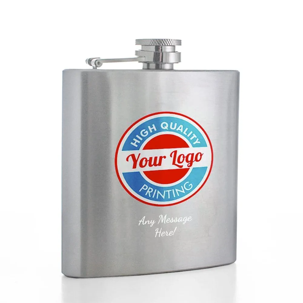 Full Colour Printed Hip Flask - Click Image to Close