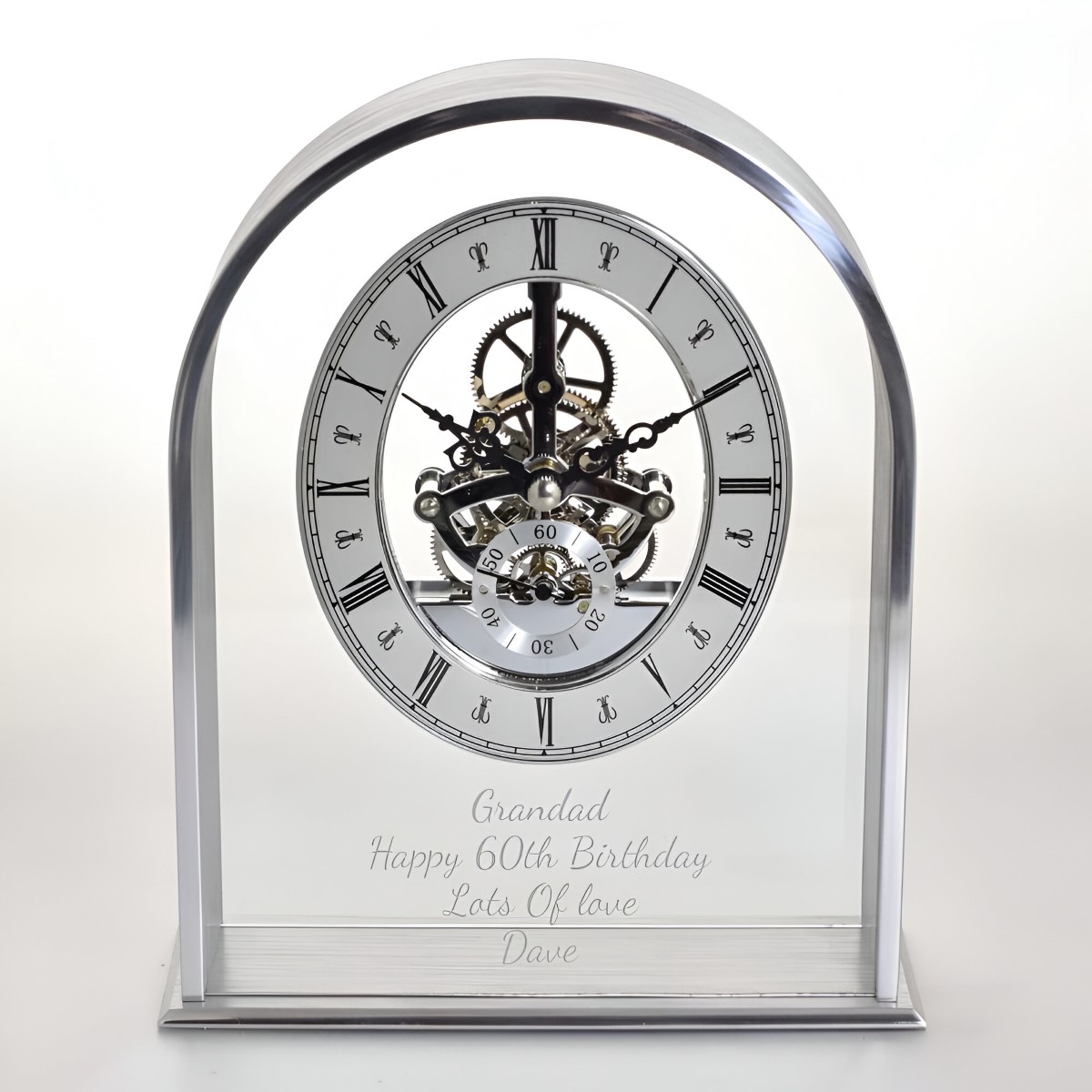 Contemporary Personalised Glass Clock