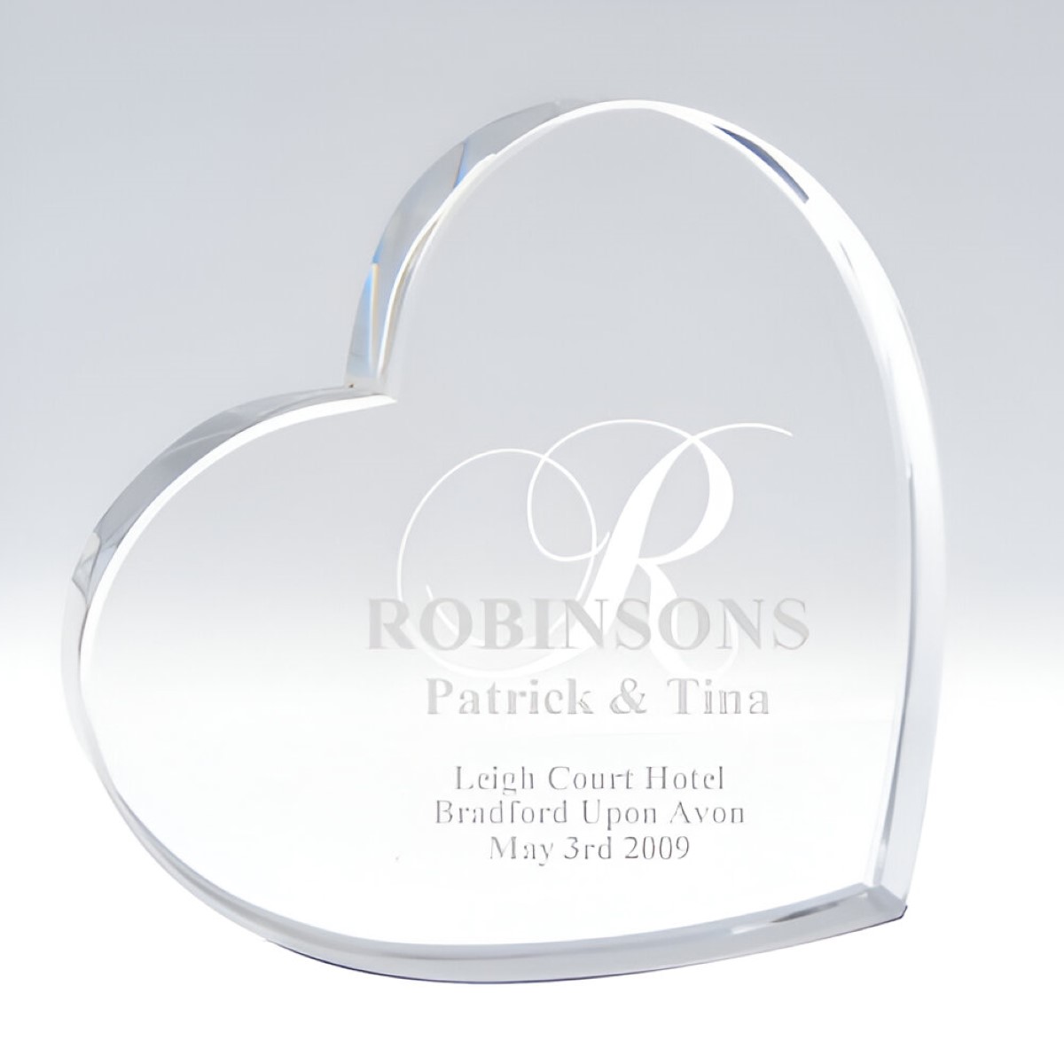 Glass Wedding Cake Toppers Personalised Wedding Gift - Click Image to Close