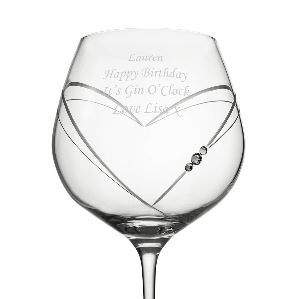 Personalised Heart Etched Tumbler Glass