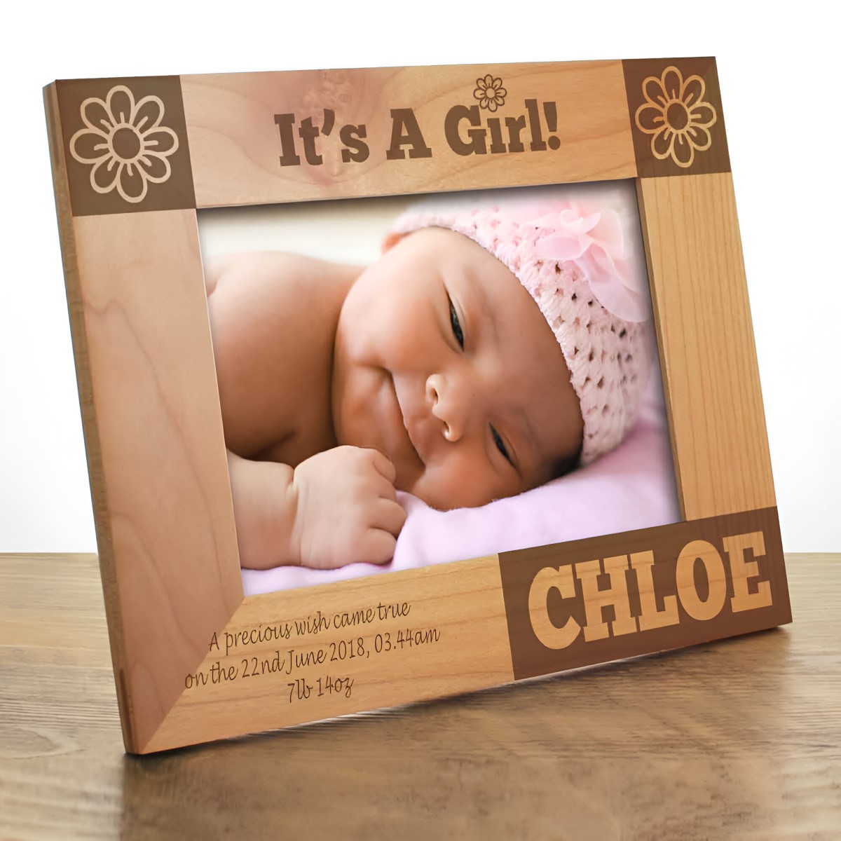 Its A Girl Personalised Baby Photo Frame