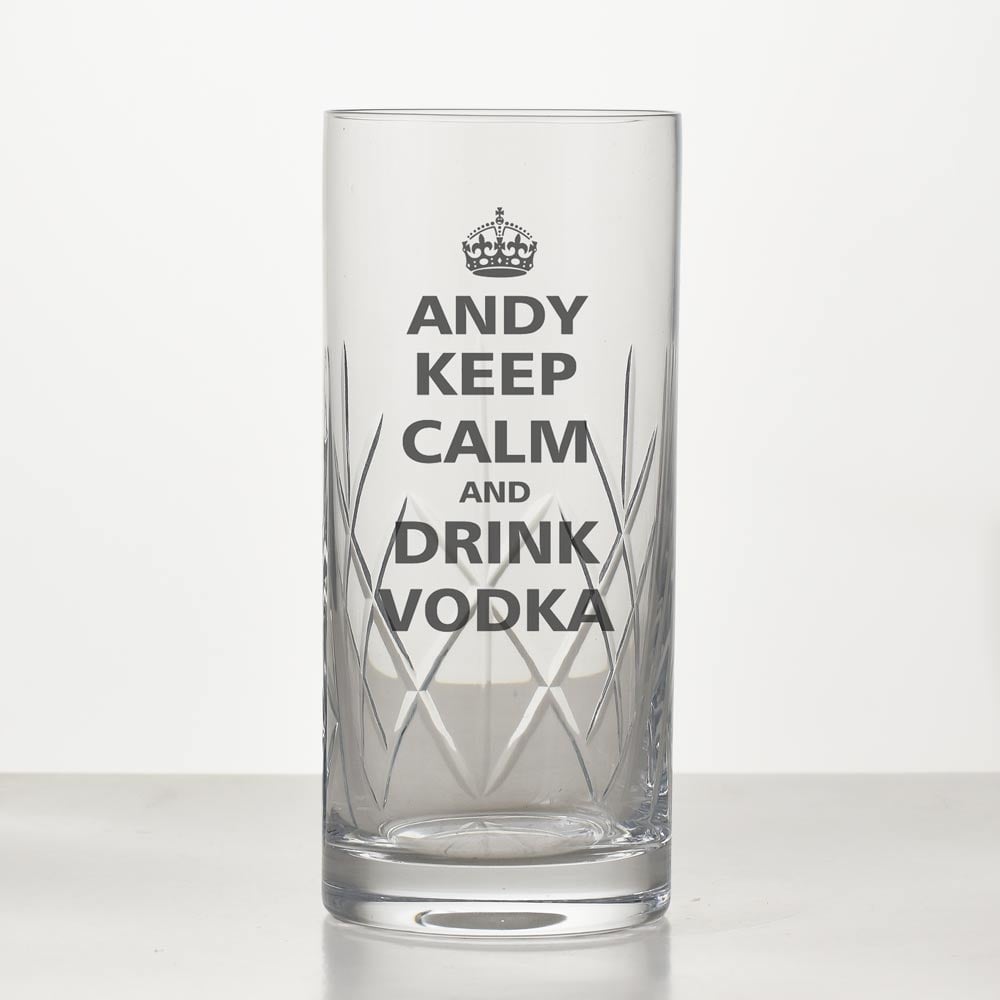 Keep Calm Personalised Vodka Glass - Click Image to Close