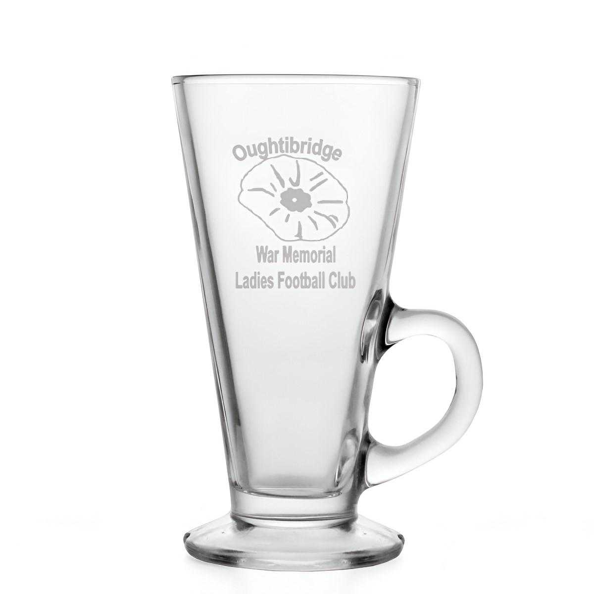 Logo Engraved Personalised Latte Glass - Click Image to Close