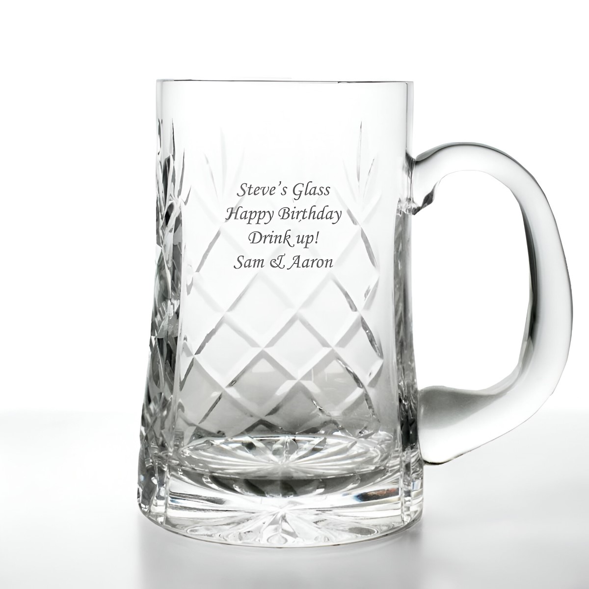 Personalised Crystal Pint Tankard